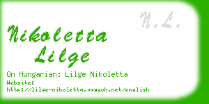 nikoletta lilge business card